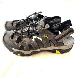 Ariat Camo Outdoor Hiking Sandals gray black closed toe trail SZ 10 Worn 1X